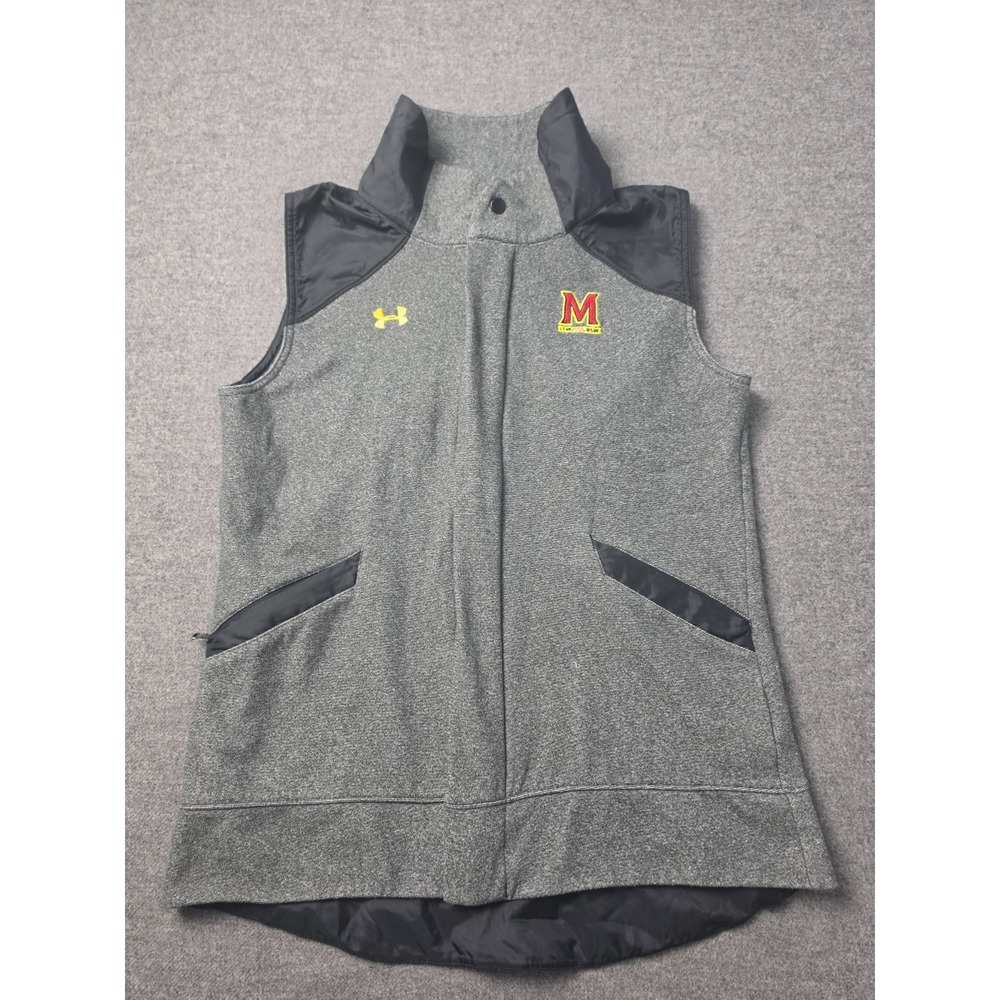 Under Armour Maryland Terrapins NCAA Vest Women Medium Gray Full Zip Basketball